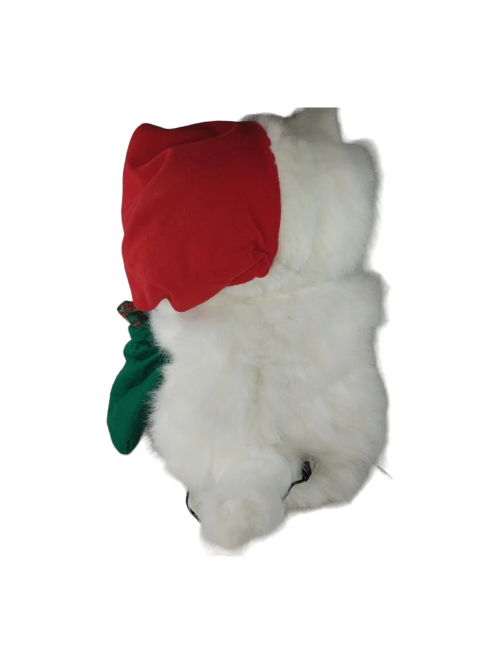 Vintage Santas Best Animated Motion Plush Christmas White fur CAT 16” 1993 WORKS